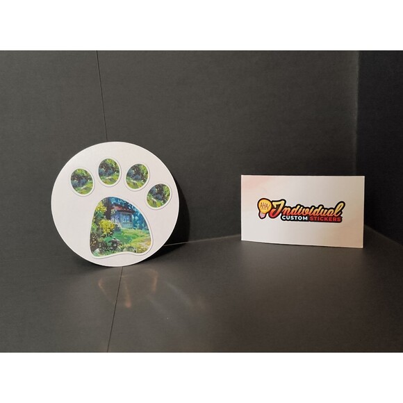 Woods House Nature Paw Print Waterproof Vinyl Sticker Decal (2 Pack) - Picture 2 of 3